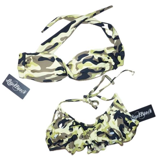 Legal Beach NWT Two Camouflage Swim Tops, Medium - Picture 1 of 5